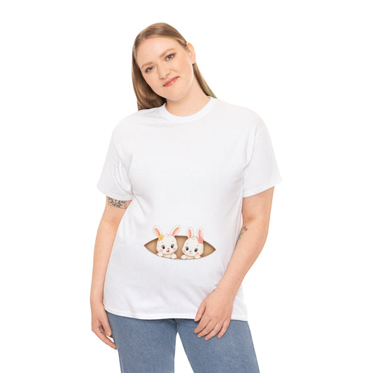 Camiseta embarazo gemelar | Conejitas Gemelas