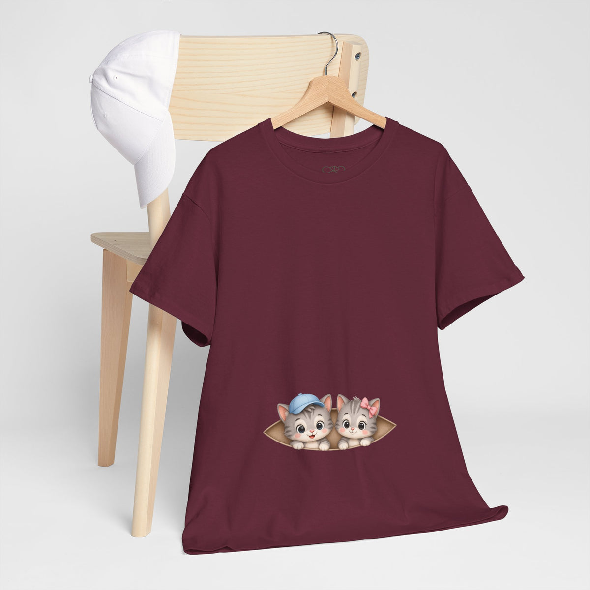 Camiseta embarazo gemelar | Gatitos Mellizos