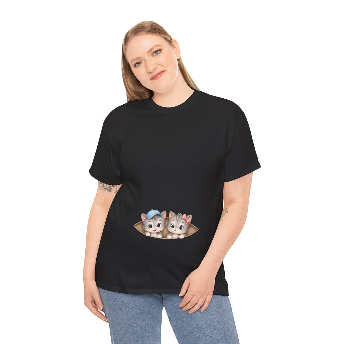 Camiseta embarazo gemelar | Gatitos Mellizos