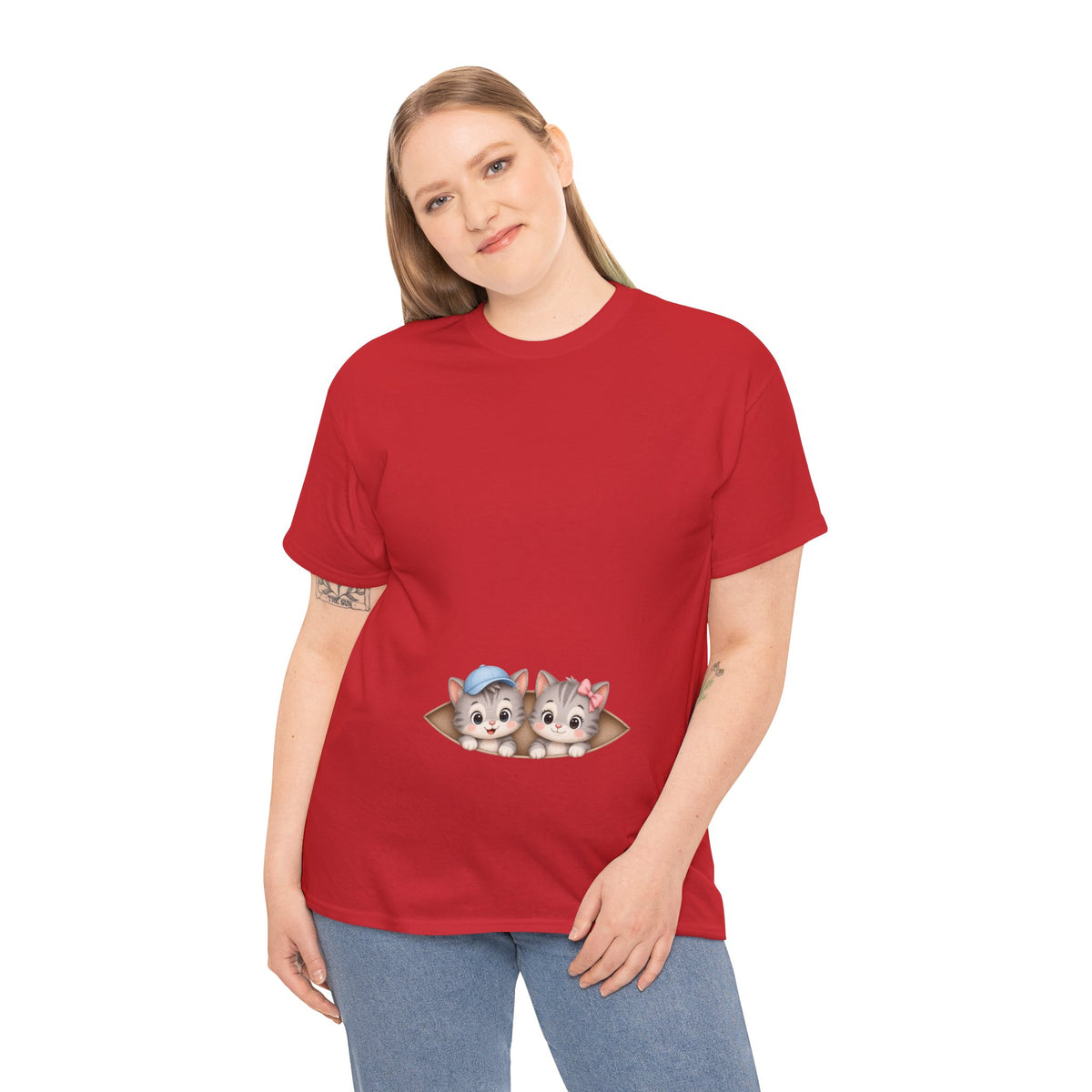 Camiseta embarazo gemelar | Gatitos Mellizos