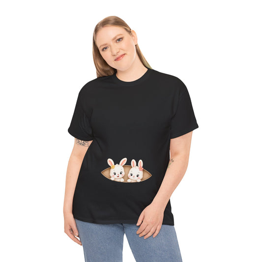 Camiseta embarazo gemelar | Conejitas Gemelas