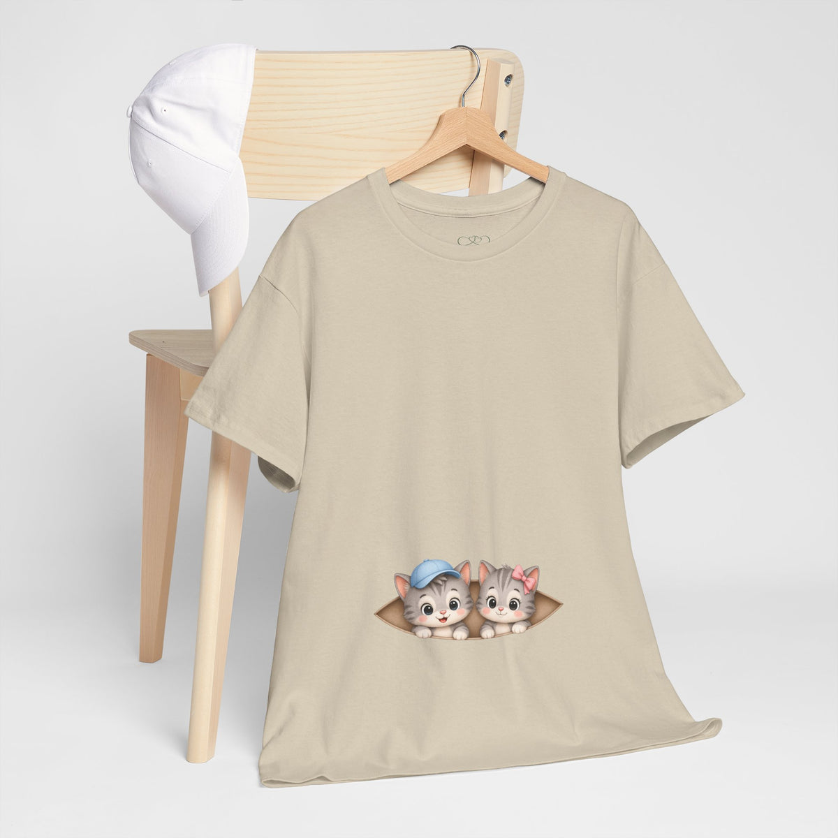 Camiseta embarazo gemelar | Gatitos Mellizos