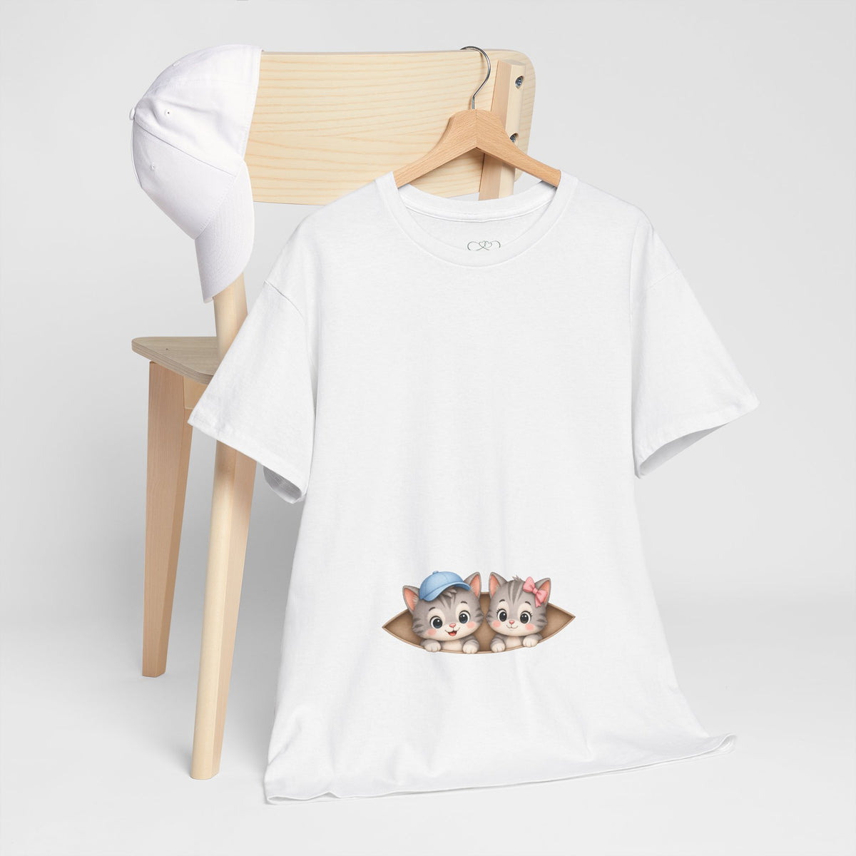Camiseta embarazo gemelar | Gatitos Mellizos