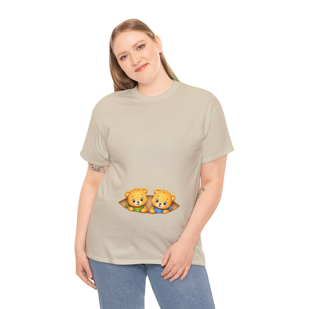 Camiseta embarazo gemelar | Ositos Gemelos