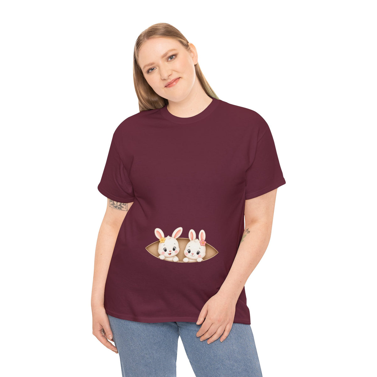 Camiseta embarazo gemelar | Conejitas Gemelas