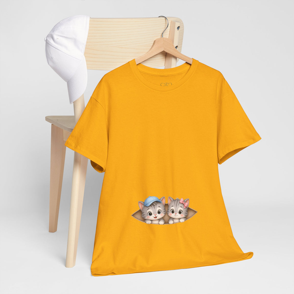 Camiseta embarazo gemelar | Gatitos Mellizos