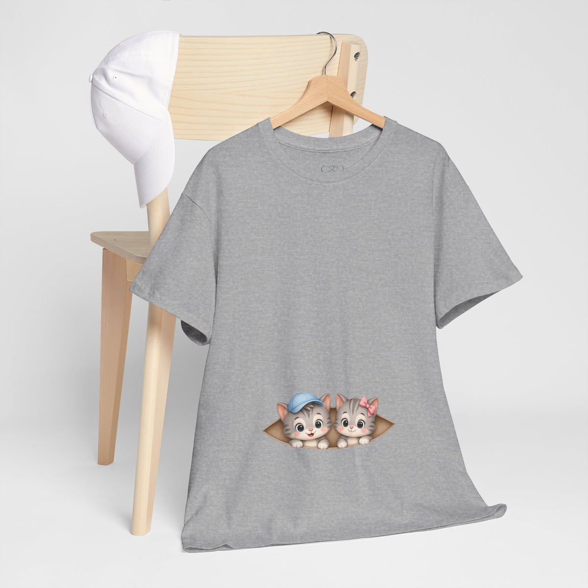 Camiseta embarazo gemelar | Gatitos Mellizos