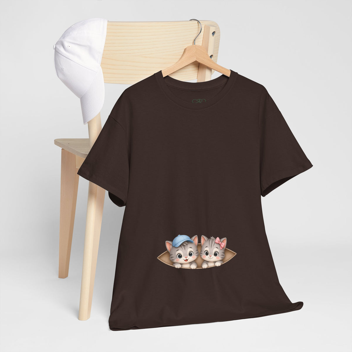 Camiseta embarazo gemelar | Gatitos Mellizos