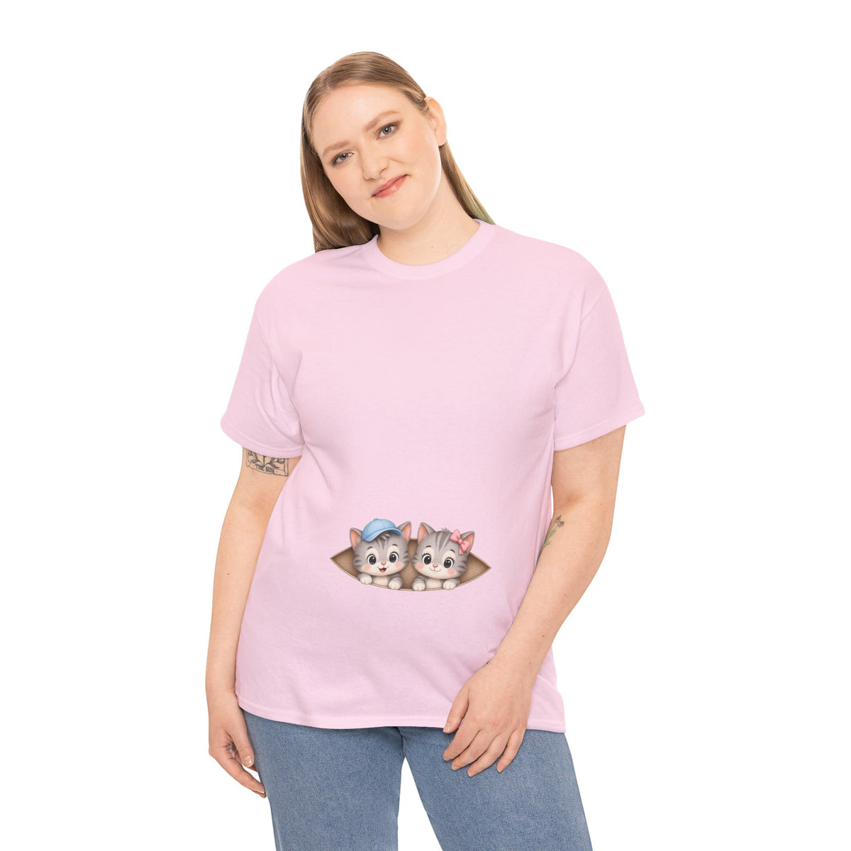 Camiseta embarazo gemelar | Gatitos Mellizos