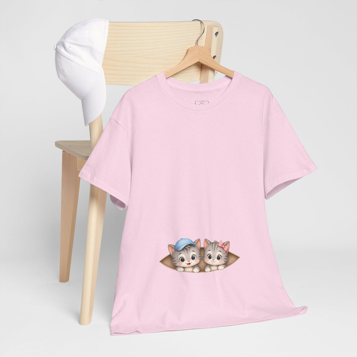 Camiseta embarazo gemelar | Gatitos Mellizos