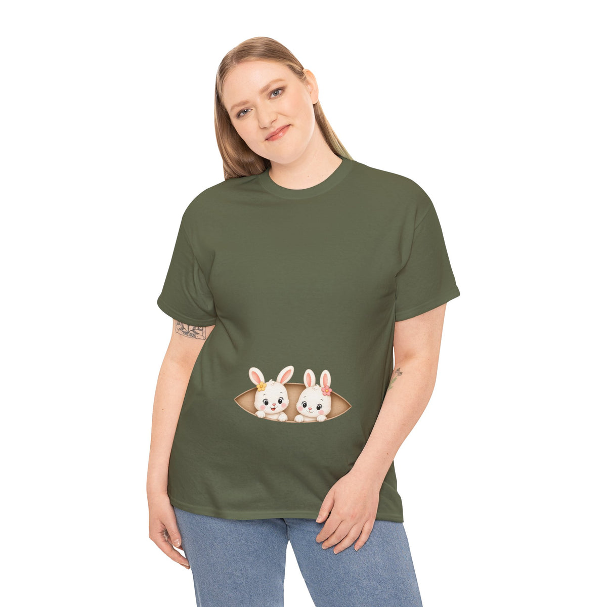 Camiseta embarazo gemelar | Conejitas Gemelas