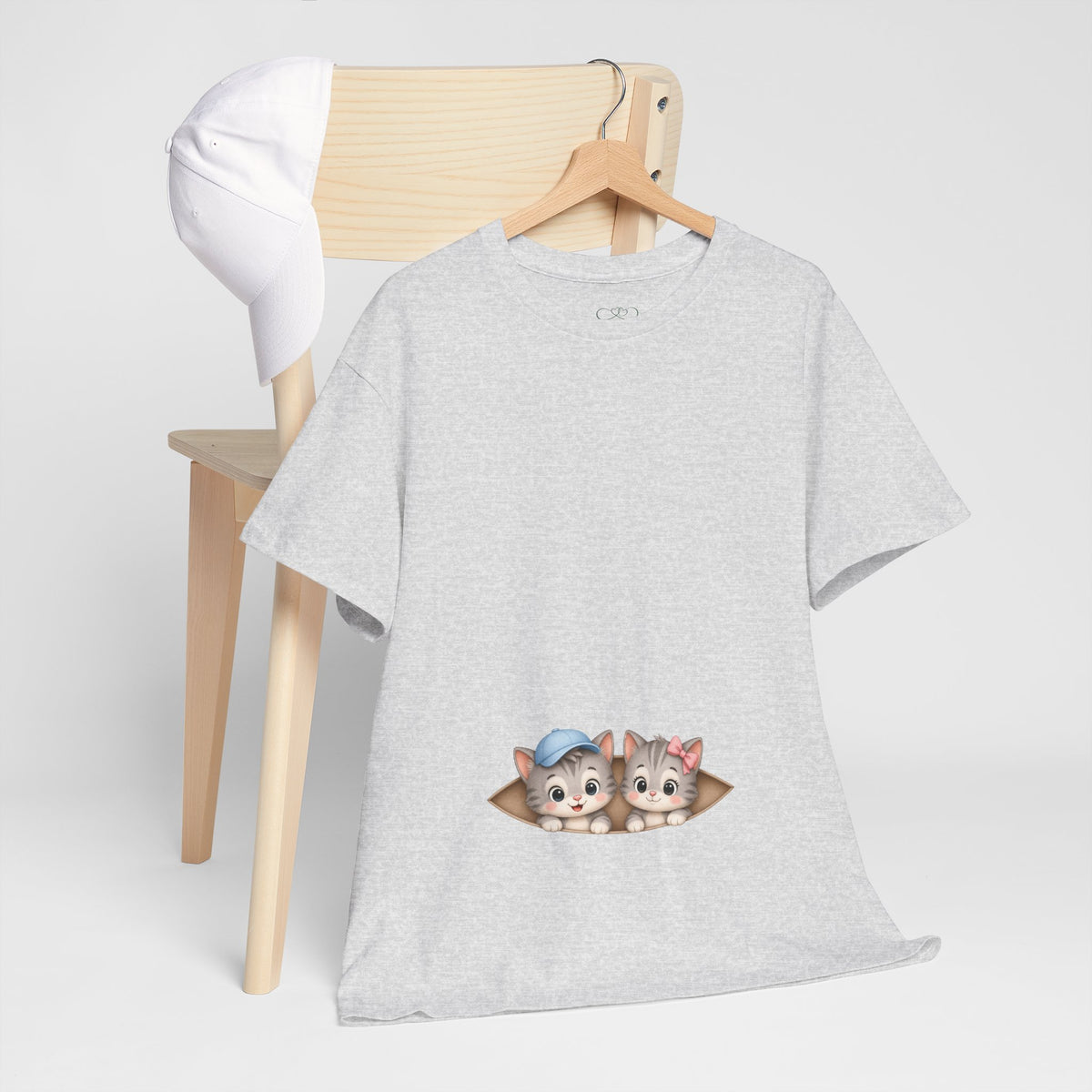 Camiseta embarazo gemelar | Gatitos Mellizos