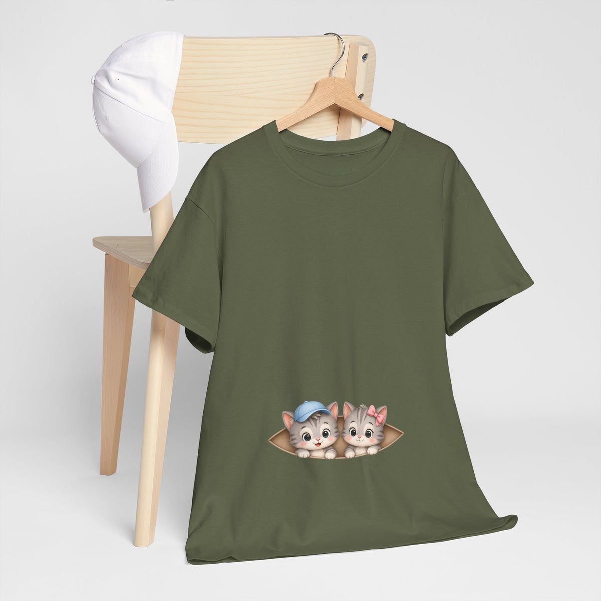 Camiseta embarazo gemelar | Gatitos Mellizos