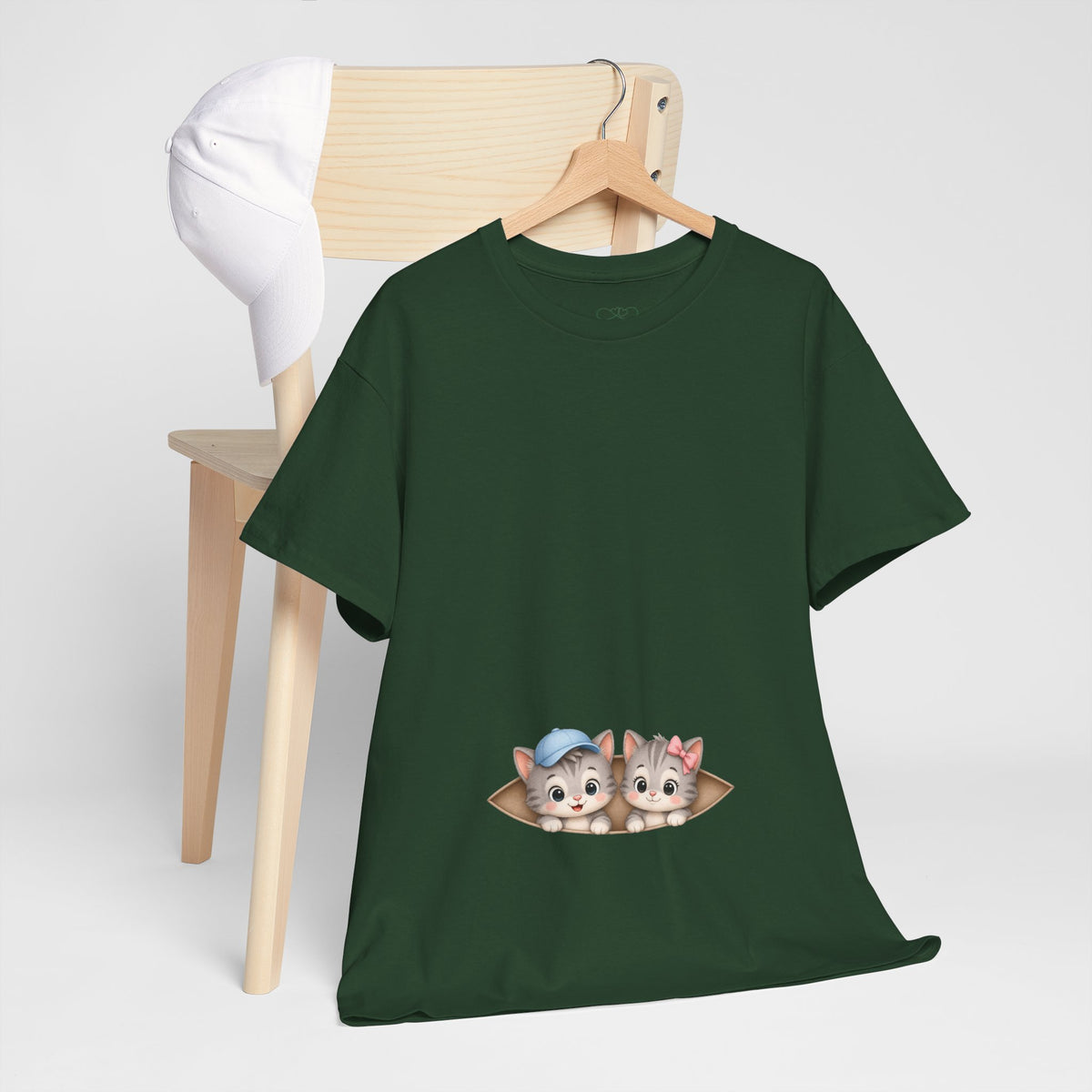 Camiseta embarazo gemelar | Gatitos Mellizos