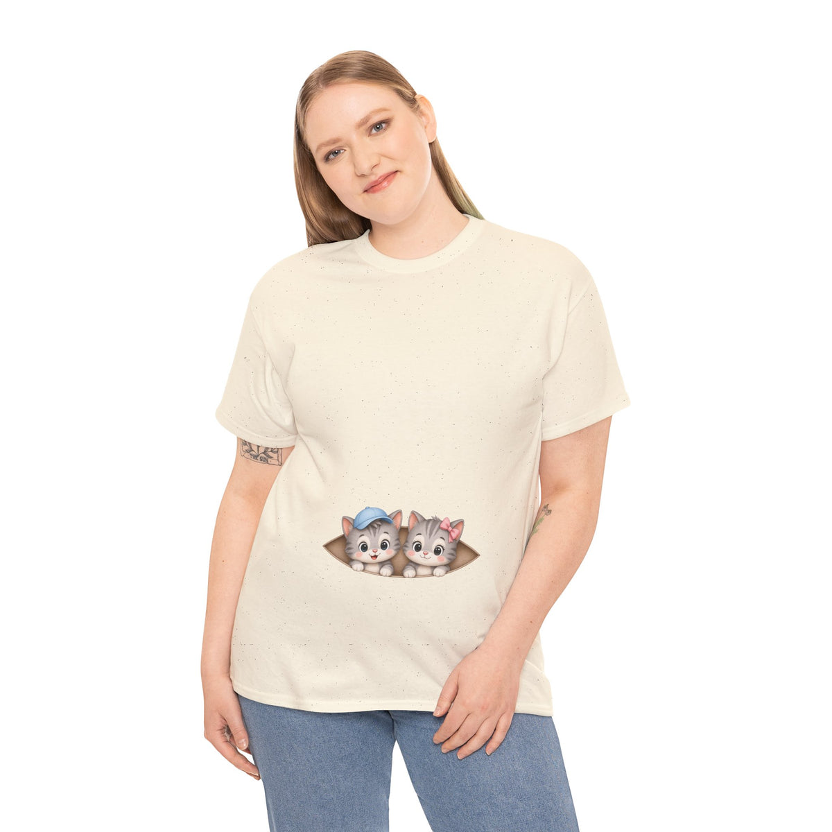Camiseta embarazo gemelar | Gatitos Mellizos