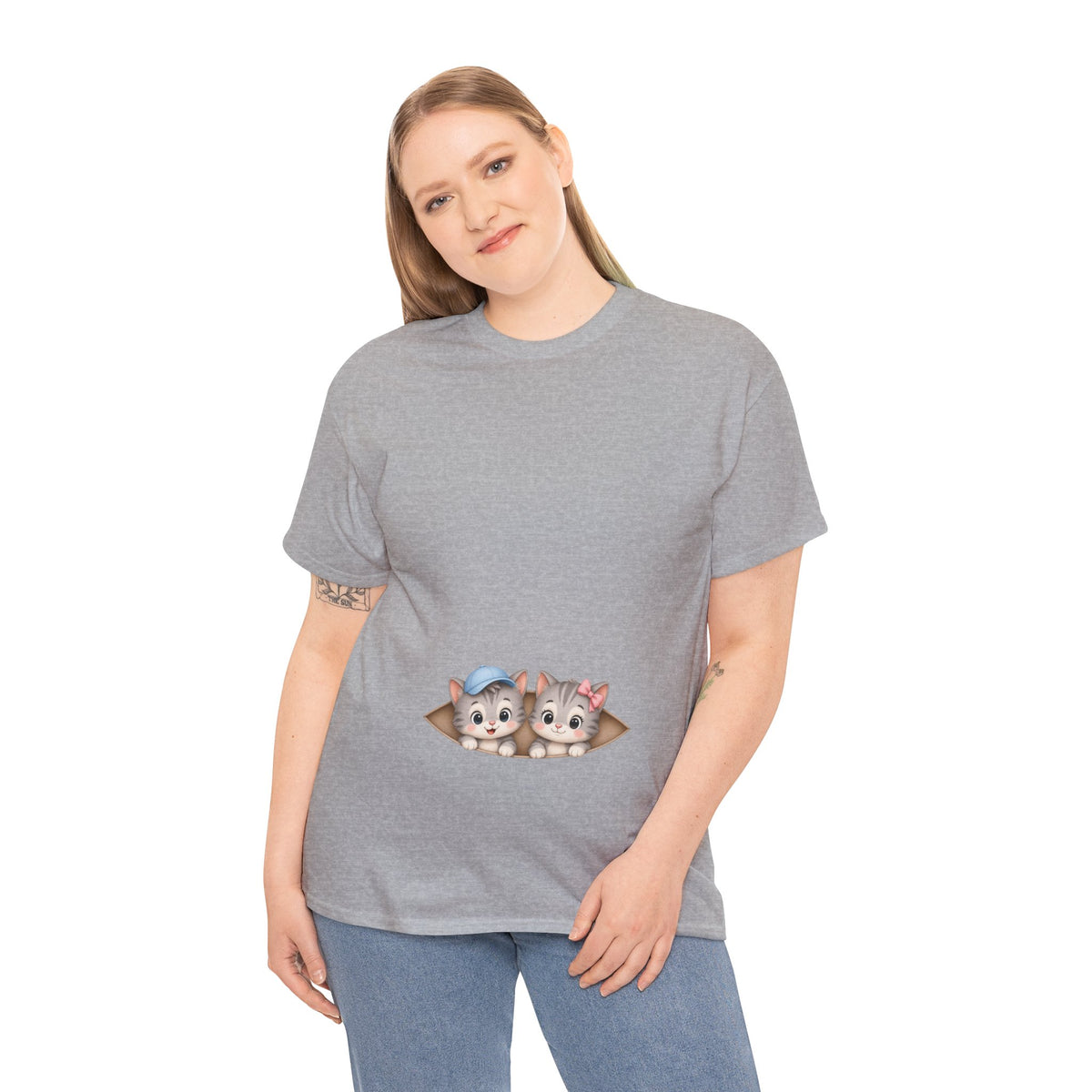 Camiseta embarazo gemelar | Gatitos Mellizos