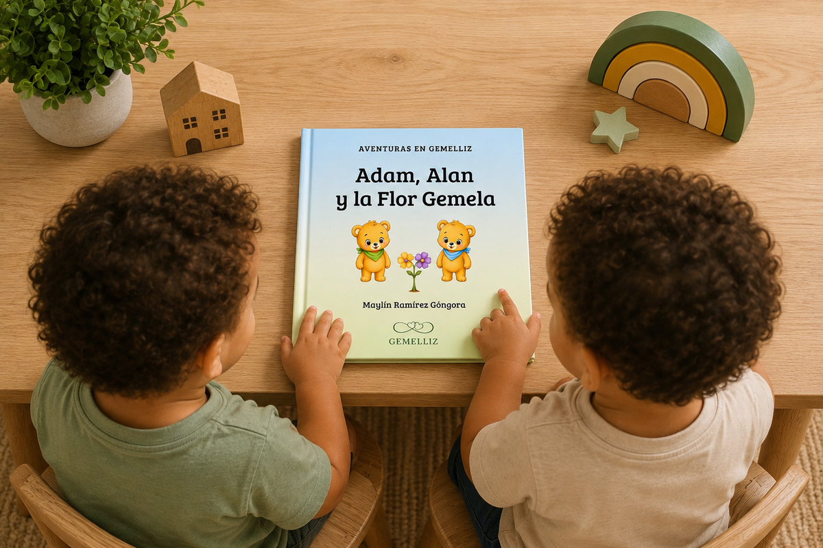 Adam, Alan y la Flor Gemela | Cuento para gemelos y mellizos