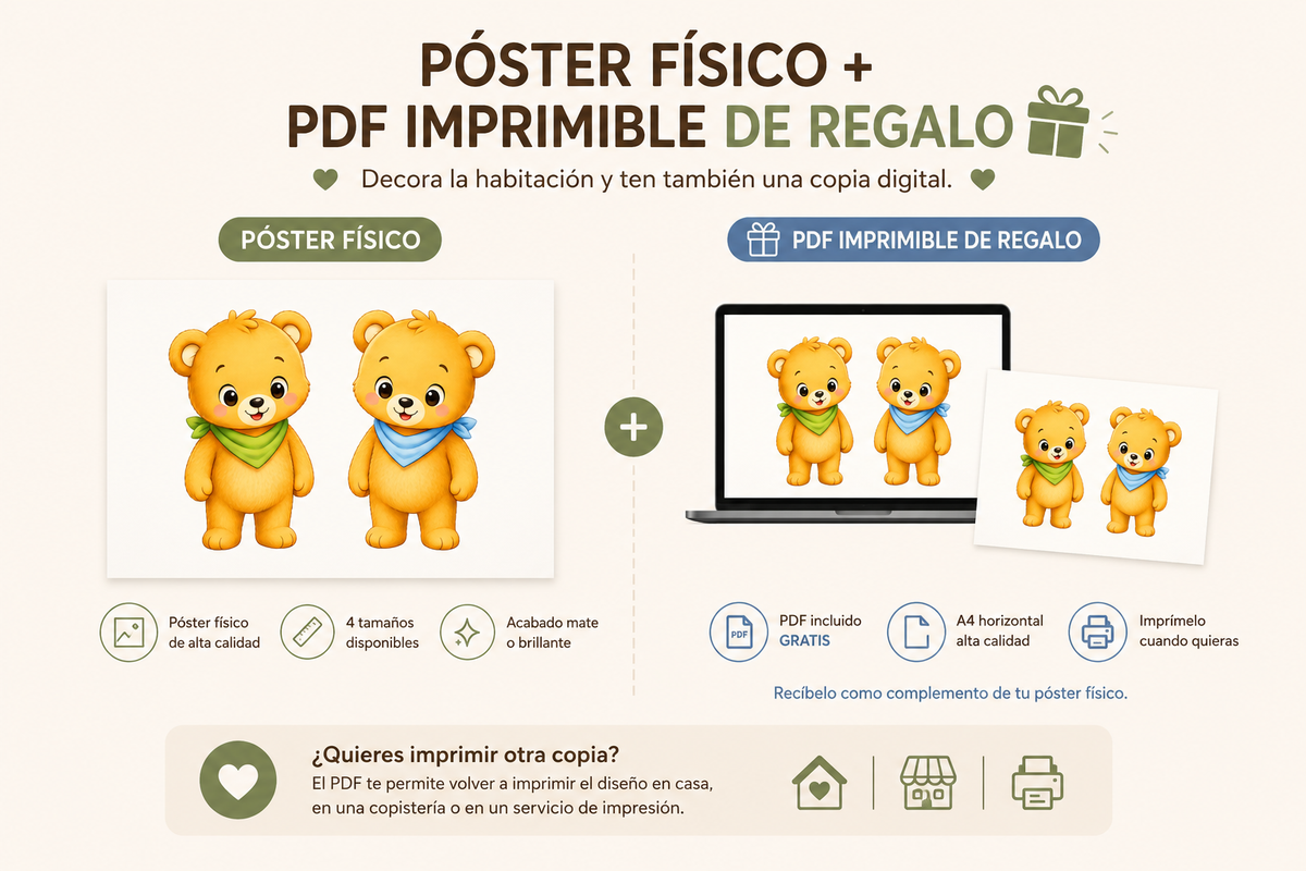 Póster Ositos Gemelos